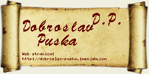 Dobroslav Puška vizit kartica